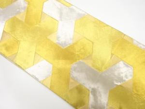 アンティーク　網目模様織り出し袋帯（着用可）